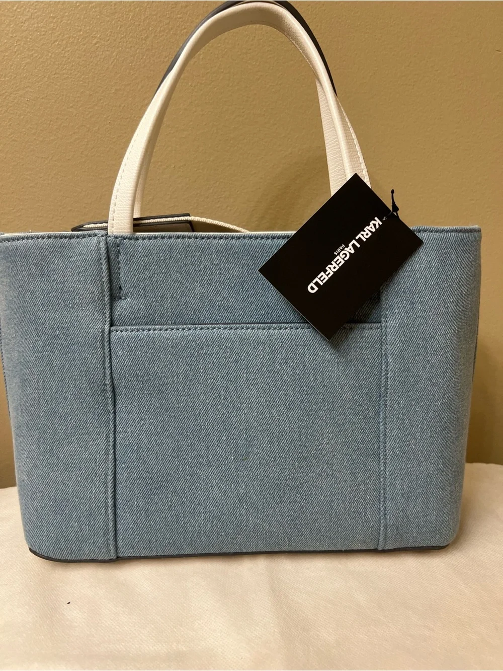 🔥low S🔥Karl Lagerfeld Light Blue Denim Crossbody NWT